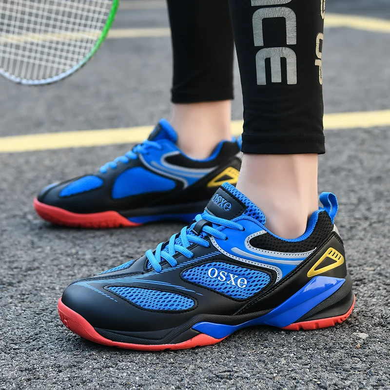 Professional Men Badminton Sport Shoes Blue Male Table Tennis Sneakers Non-slip Gym Fitness Boy Tennis Volleyball Shoes 2401