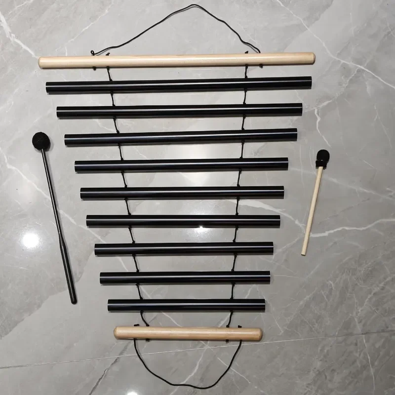 Hand Crank Sonic Wind Chime Natural Sound Healing Bell Tube Percussion Instrument for Meditation Relaxation Home Decor Gift