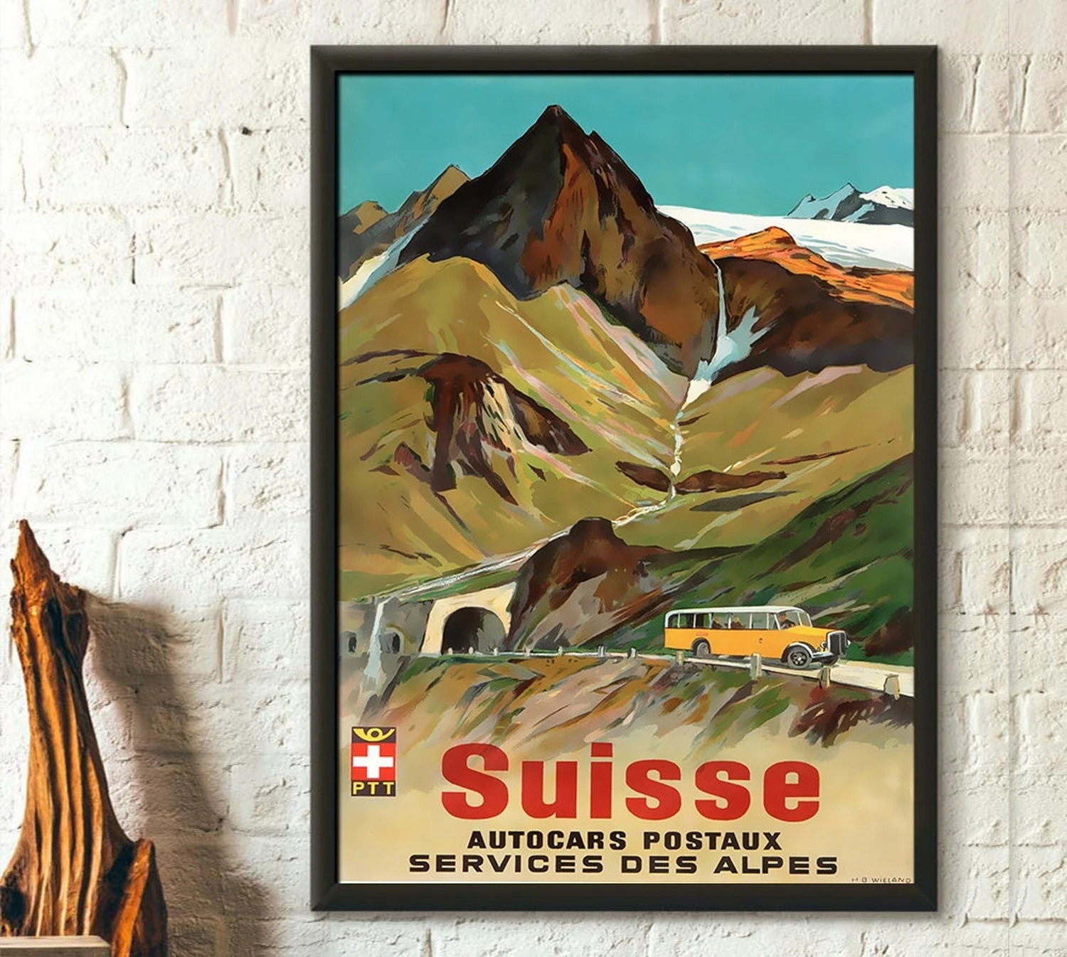 1pc Canvas Poster,Print Wall Art Switzerland Travel Print  Vintage Travel Poster Swiss Print Mountain Poster Alps Poster Travel