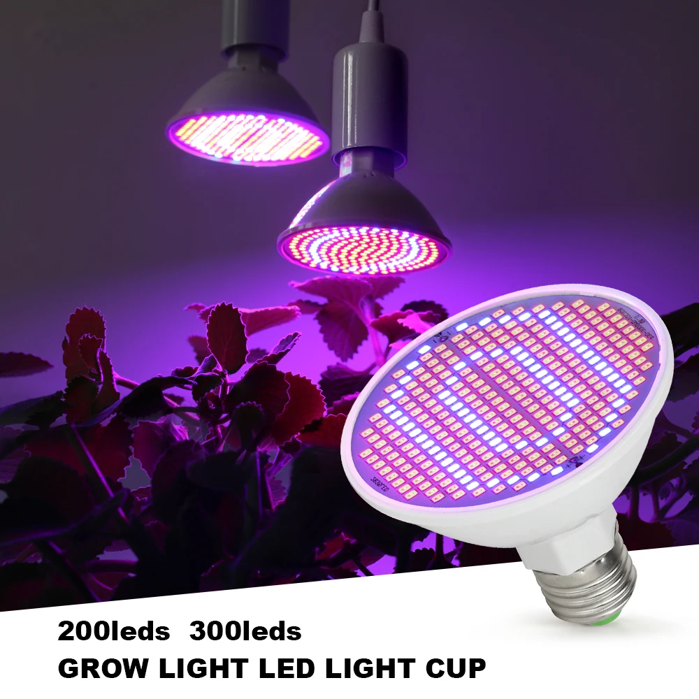 LED Plant Grow Light E27 Plant Lamp Fitolamp Full Spectrum Indoor Hydroponics Flower Seedling LED Spotlight Bulb Grow Tent Box