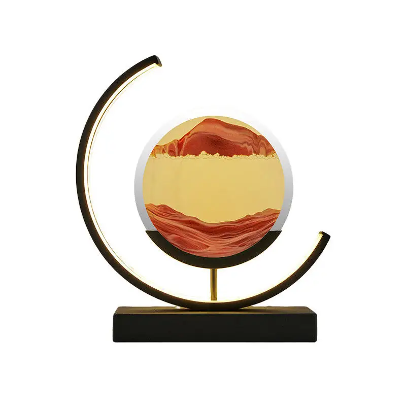 

#@Best Selling Desktop Decor ANEA LAMP 3D Hourglass Mobile Sand Painting Table Lamp