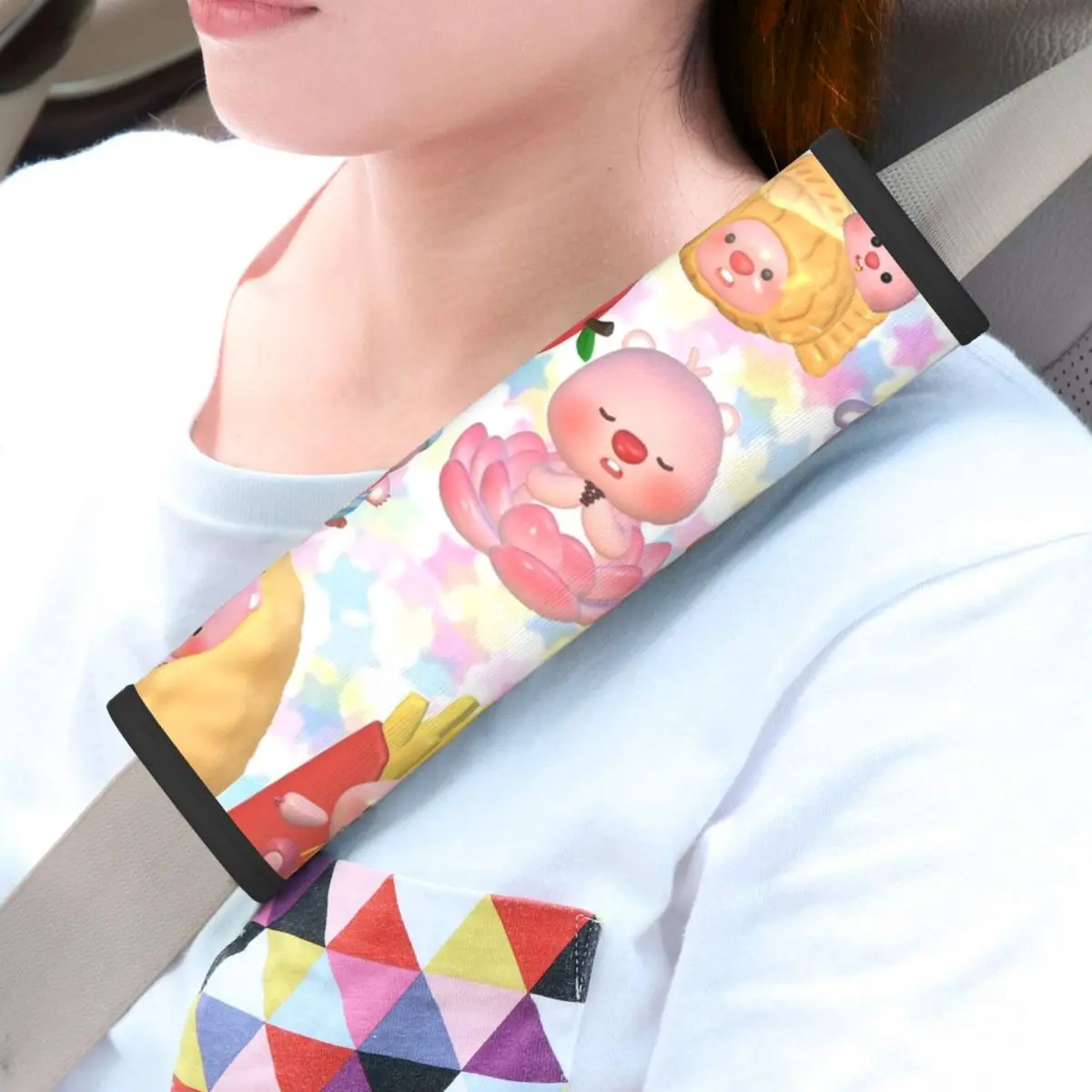 

Custom Zanmang Loopy Cartoon Seat Belt Cover Pad 2 Pack Auto Seatbelt Shoulder Strap Cover