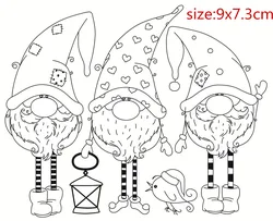 Santa Claus Series Transparent Silicone Rubber Stamp Scrapbooking DIY Cute Pattern Photo Album
