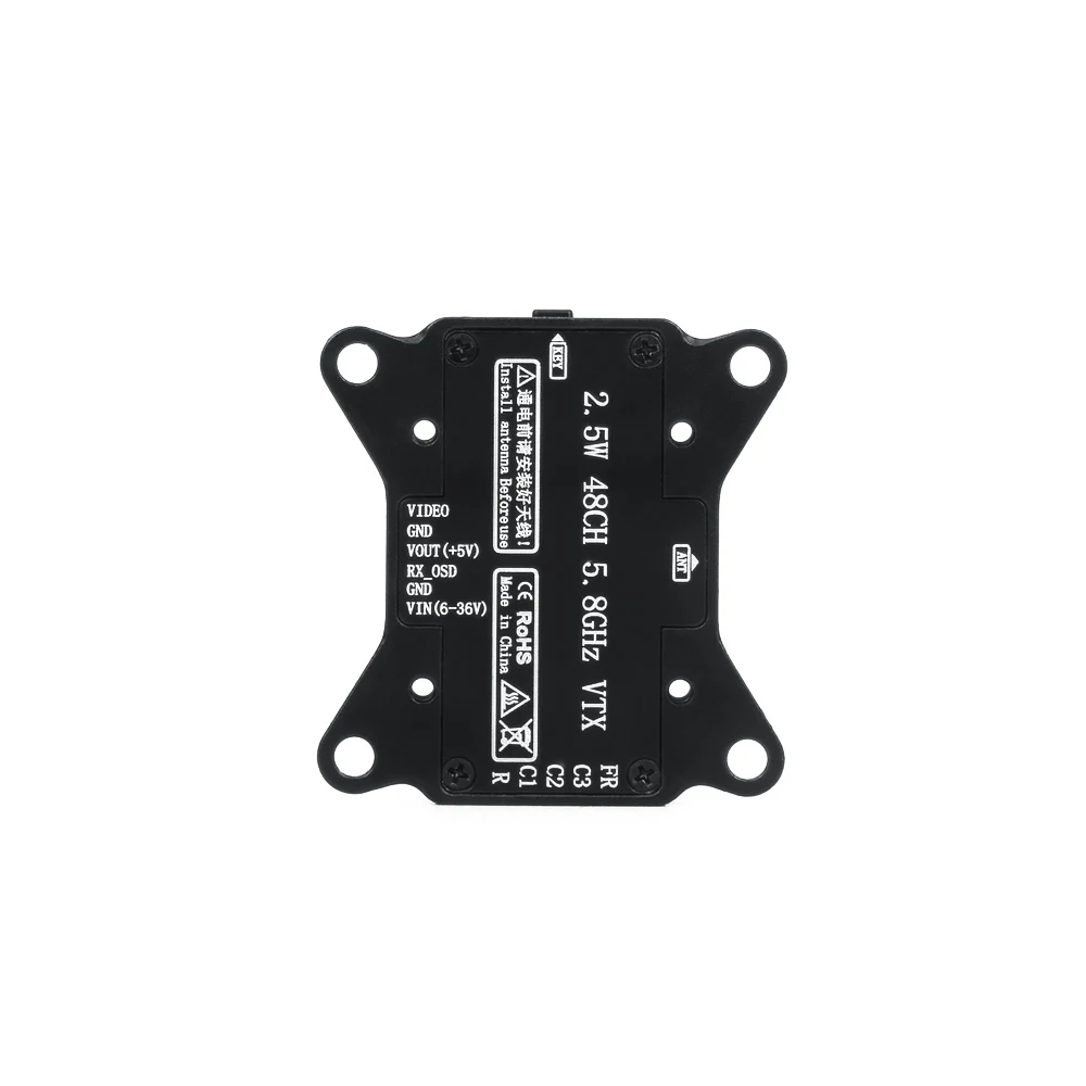 

PandaRC 5,8G 2,5 Вт VTX VT5804-BAT видеопередатчик 56CH 6-36 В для деталей гоночного дрона FPV