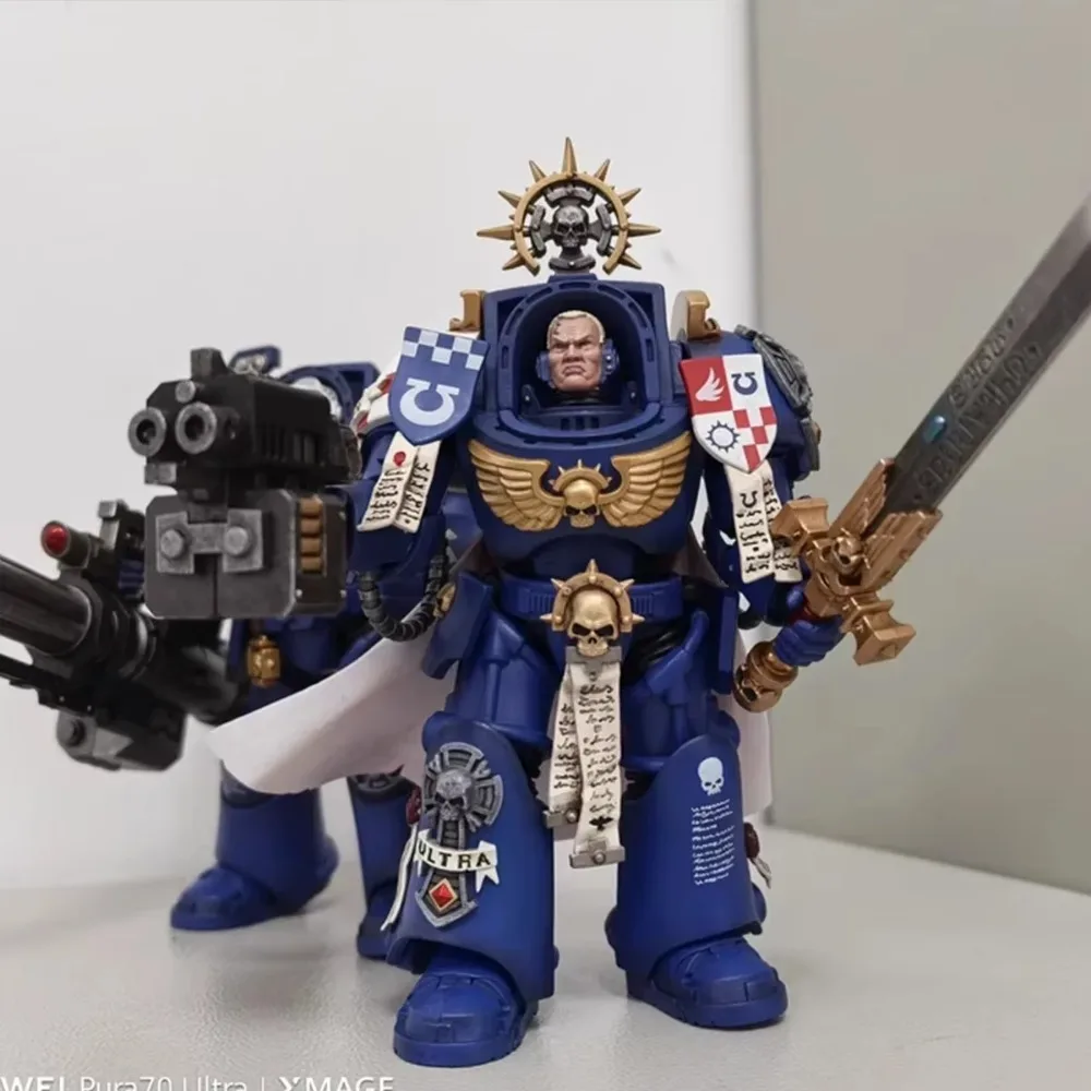 [EM ESTOQUE] JOYTOY Warhammer 40K 1/18 Figuras de ação Ultramarines Terminator Esquadrão Bibliotecário Anime Modelo Jogo Estatueta Brinquedos de presente