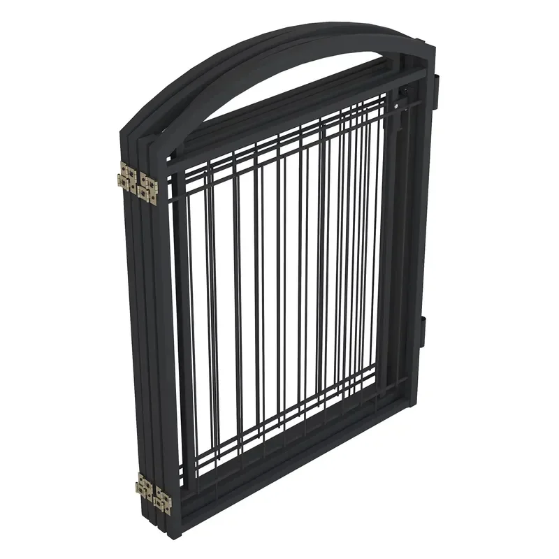 for Eco-friendly Modern Steel Dog Playpen Solid Pattern Button Closure 32 Inch 8 Panels Indoor Outdoor RV Camping Small