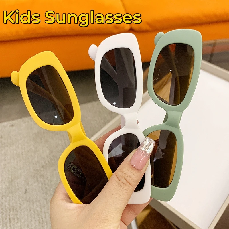 

Frosted Cartoon Baby Sunglasses New Children's Small Square Frame Sunglasses Uv400 UV Protection Boys and Girls Glasses