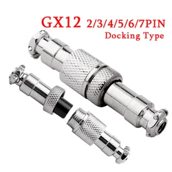 Aviation Plug GX12 Butt Soldering Socket 2/3/4/5/6/7Pin M12 Wire Docking Aviation Connectors