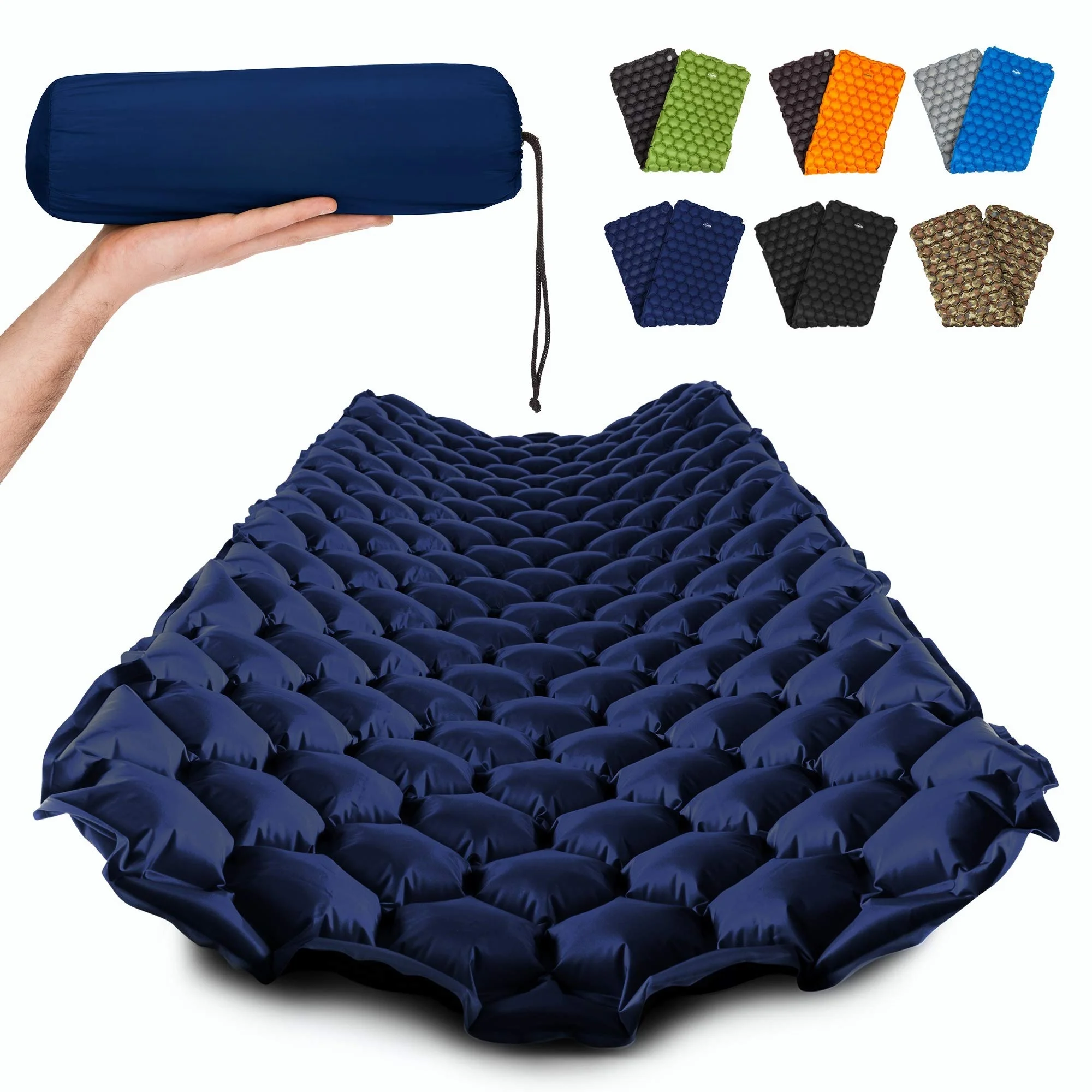 Camping Ultralight TPU Inflatable Camping Mattress Sleeping Pad Outdoor Camping Mattress For Tent With Pillow Attached