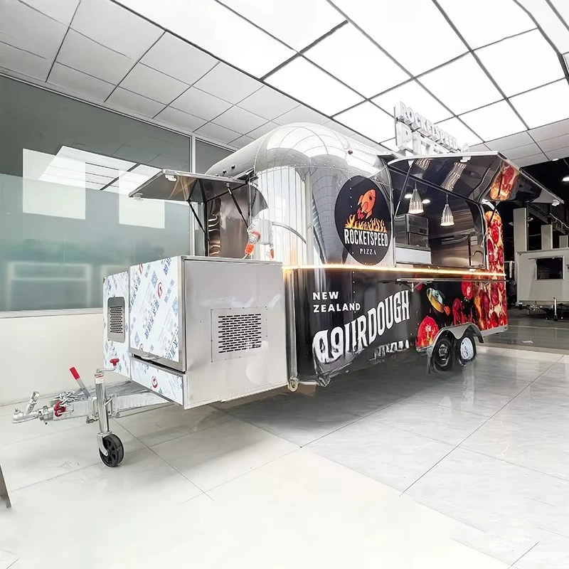 Food Truck With Full Kitchen Mobile Food Trailer Fully Equipped Concession Trailer Coffee Truck Ice Cream Truck Hot Dog Cart