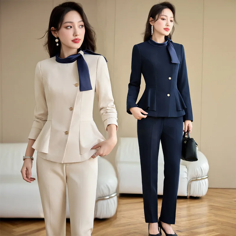 High-Grade Suit Women's Spring and Autumn2024New Business Suit Temperament Hotel Beauty Salon High-End Temperament Suit