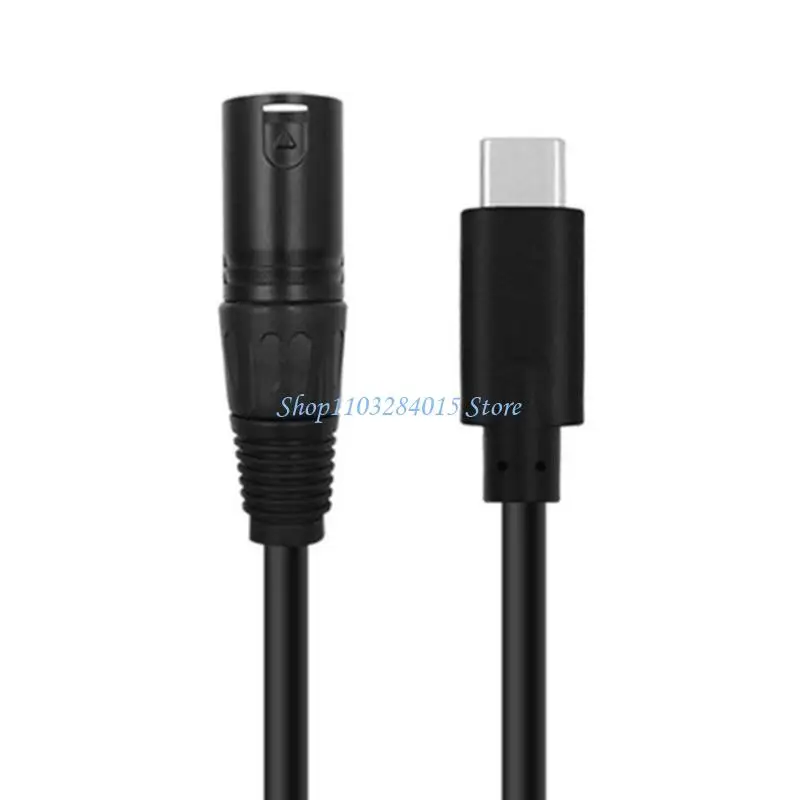 R6FF USB Type C Stereo Sound Type C Male to 3Pin XLRs Male Female Converters Cable for Mixers