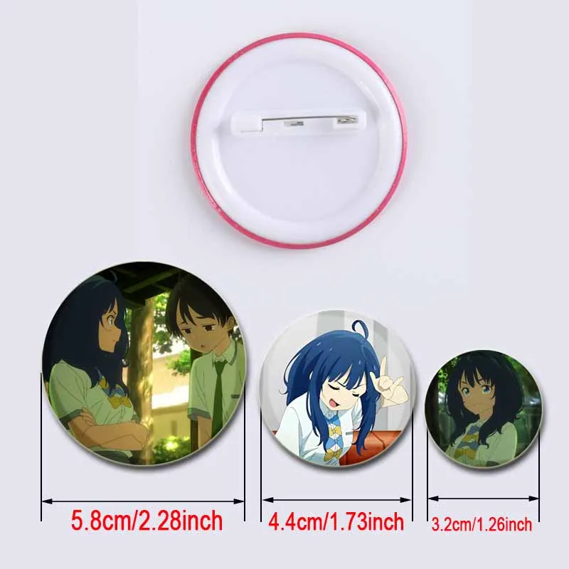 Zu viele verlieren Heldinnen! Anime Broschen Cartoon runde Knopfs tifte Modeschmuck Zubehör Kleider tasche Rucksäcke Abzeichen Geschenke