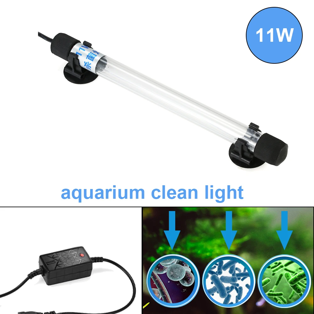 13 W 9 W UV-Licht-Sterilisationslampe, tauchfähiger UV-Sterilisator, Wasserdesinfektion für Aquarium, Teich, AC220–240 V