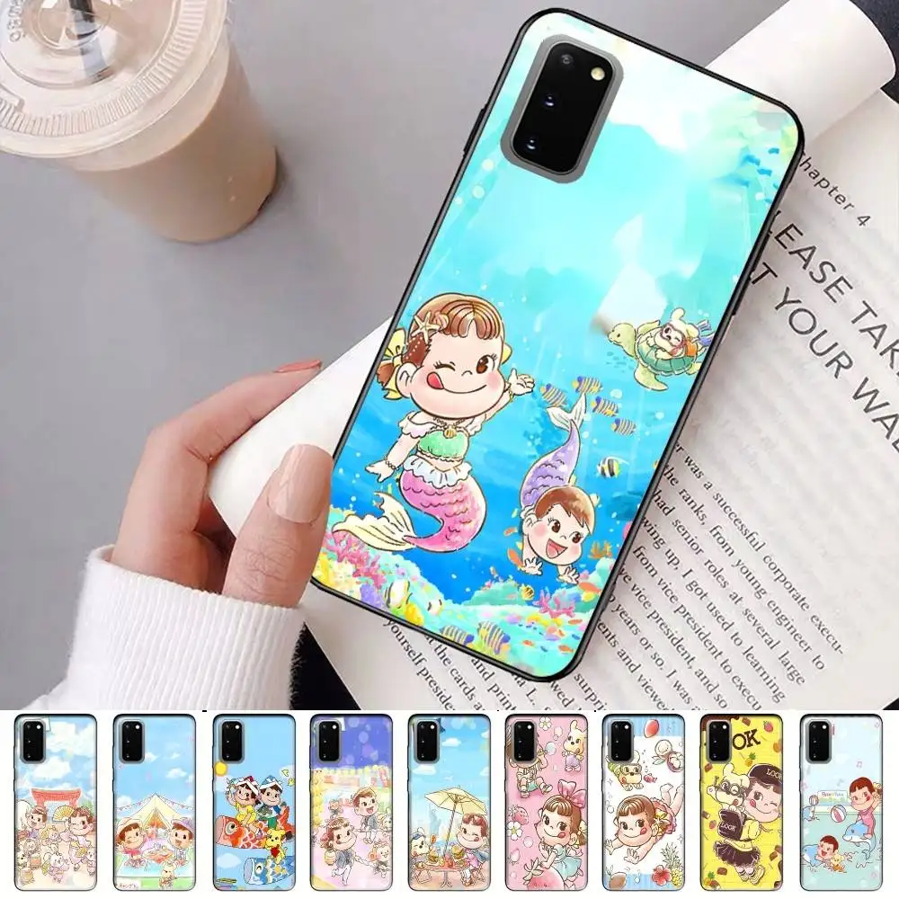 Peko-chan Cartoon Phone Case For Samsung S 24 Fe 25 Ultra Plus 20 Lite 21 30 22 23 24 22 Ultra 5G Fundas