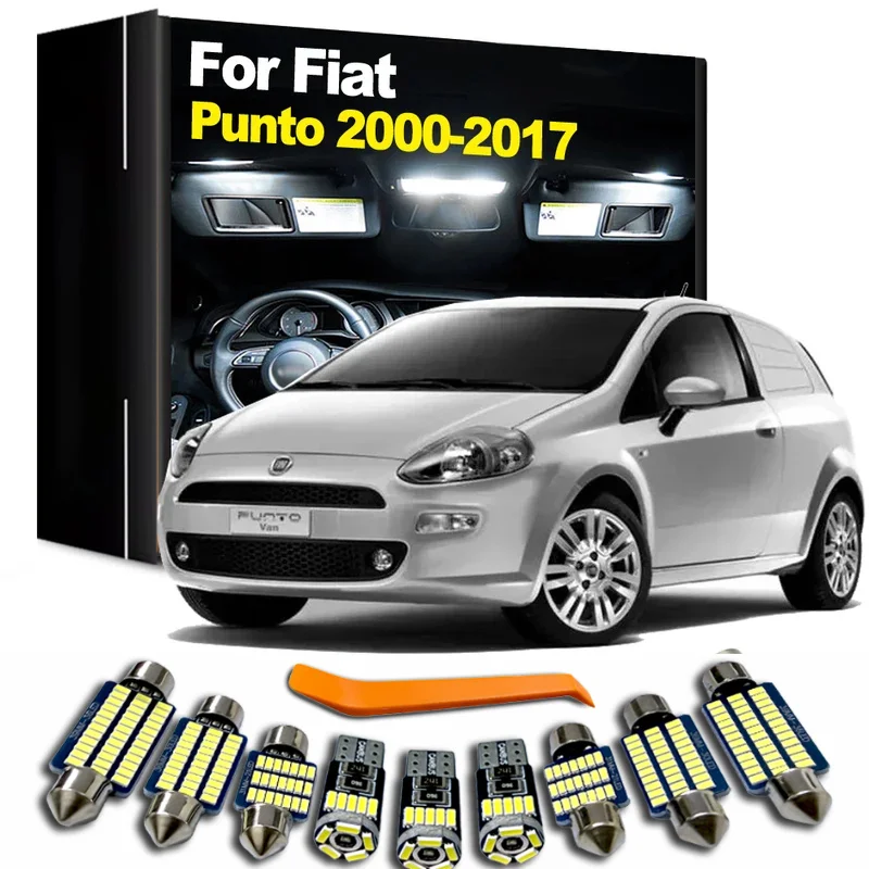 11Pcs Canbus LED Interior Light Bulb Kit For Fiat Punto For Grande Punto EVO 2 3 188 199 2000- 2013 2014 2015 2016 2017
