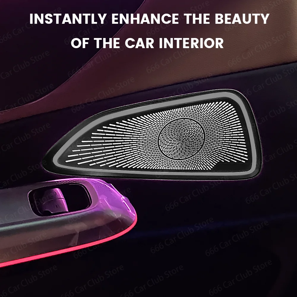 Garniture de couvercle de panneau de haut-parleur de porte de haut-parleur Audio sans lumière, pour Mercedes Benz classe E W214, accessoires d'intérieur de voiture