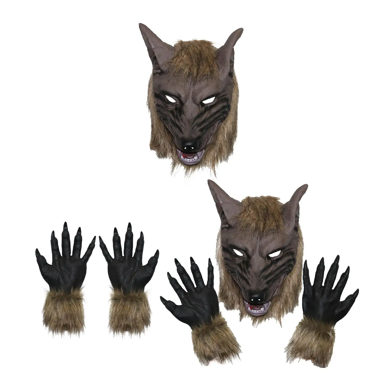 Costume Scary Wolf Claws Vinyl  Gloves for Carnivals Cosplay Theatrical Stage Performance Dress up