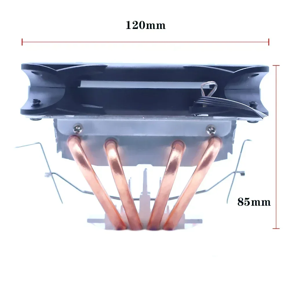 4 тепловых трубки Радиатор процессора Кулер 120 мм RGB Низкопрофильный вентилятор PWM 4PIN LGA 775 1155 1150 1151 1200 1700 2011 X79 X99 AM4