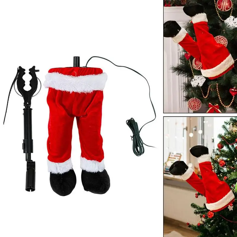 Christmas Tree Decoration Plush Santa Claus Leg Door Decor Santa Claus ElfLeg Christmas Ornament For Xmas Party Hanging Pendant