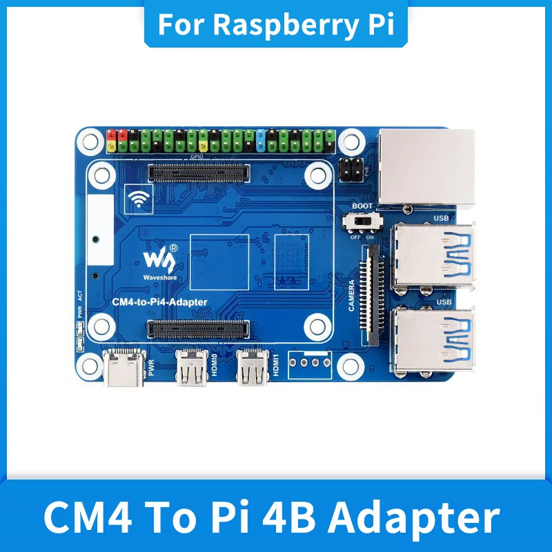 

CM4 To Pi 4B Adapter Expansion Board for Raspberry Pi Compute Module 4 IO Board Alternative Solution for Raspberry Pi 4B