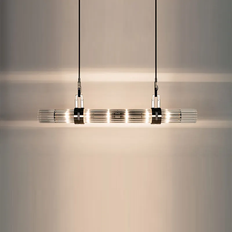 

Modern Long Glass Chandelier for Dining Room Living Room Nordic Designer's Office Creative Bar Counter Pendant Lamp Indoor Decor
