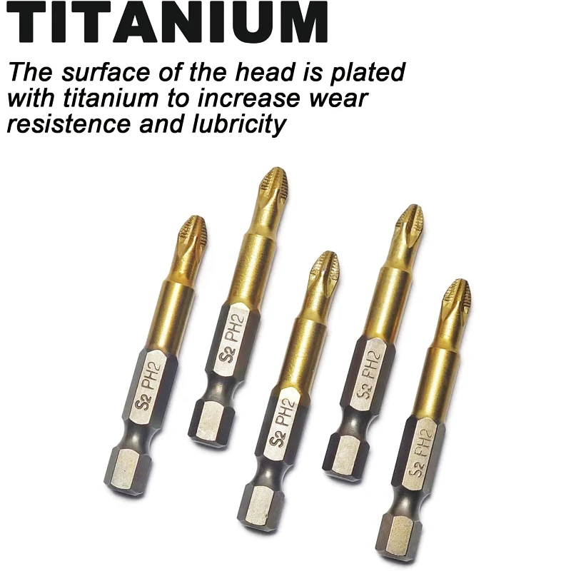 10 pezzi S2 punte per cacciavite magnetico Multitool strumento di riparazione per punte da trapano antiscivolo punta per cacciavite PH2 per trapano avvitatore elettrico