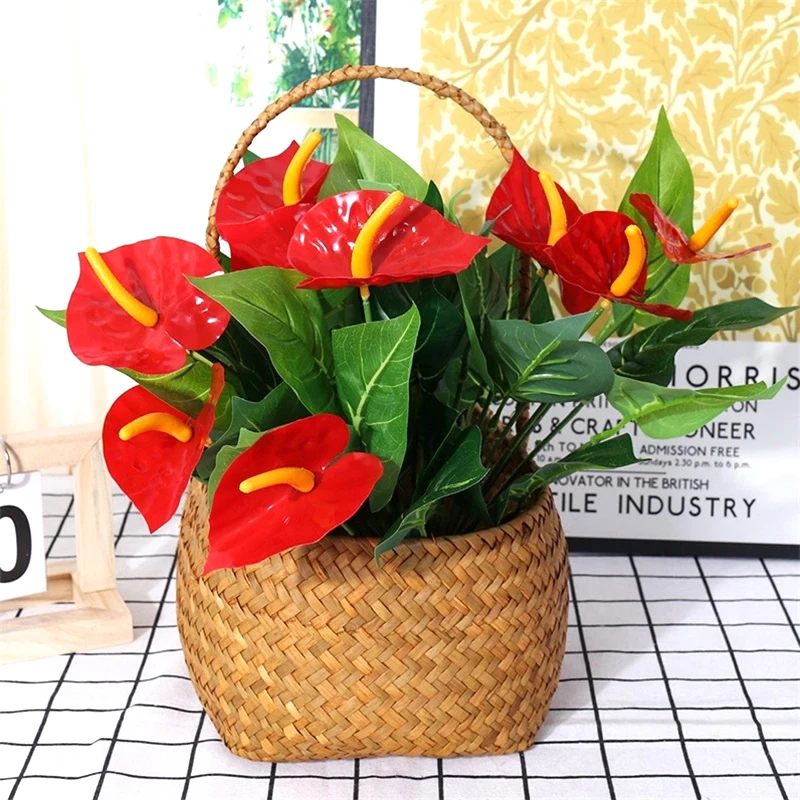 Conjunto de flores artificiais para decoração de casa, 1 conjunto, flor de seda falsa, plantas de simulação, bonsai, 35/55cm