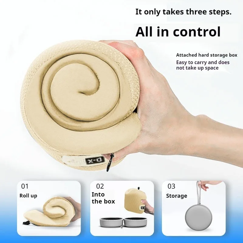 Travel Pillow U-Shape Pure Memory Foam Neck Pillow For Airplane Office Nap Cervical Pillows Flight Sleeping Head Neck Support