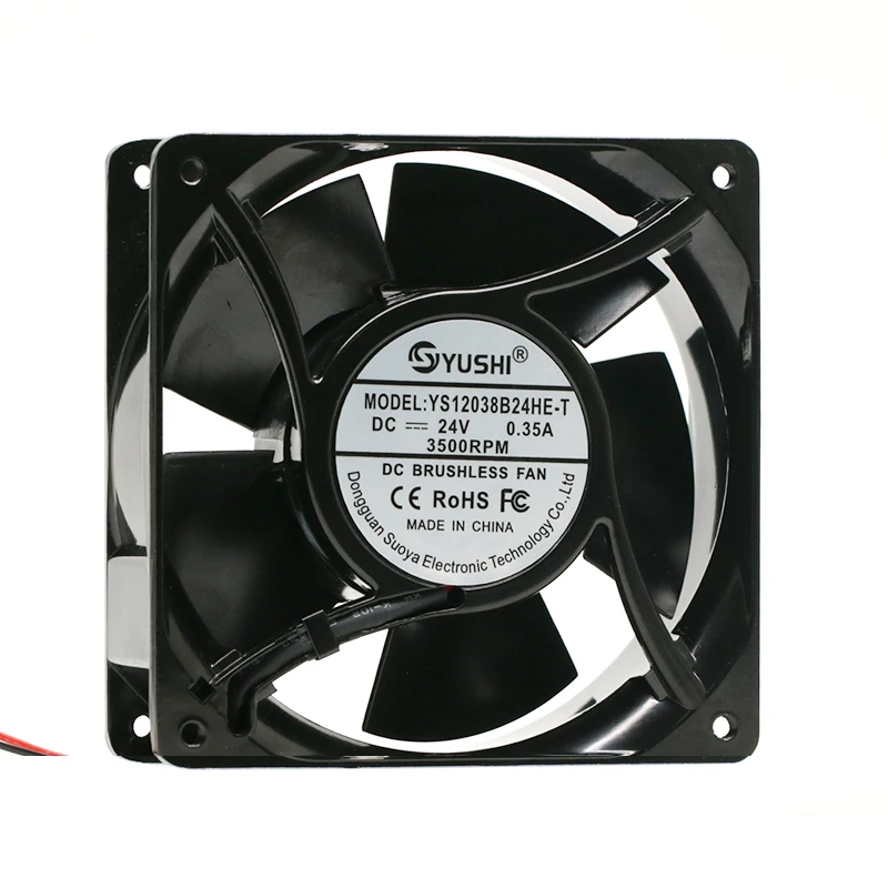 120x120x38 مللي متر مقاومة درجات الحرارة العالية 12 فولت 24 فولت 48 فولت محول تردد الخادم مروحة التبريد