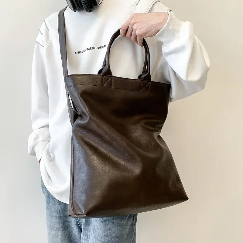 Multifunctional Large Capacity Versatile Tote Bag Crossbody Bag Designer Style Men's Commuting File Bag Hand-Held Briefcase