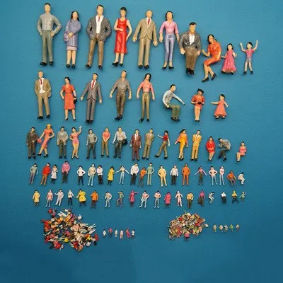 WJDG model 1:200 scale train building people Painted Model Train Passenger People Figures Scale