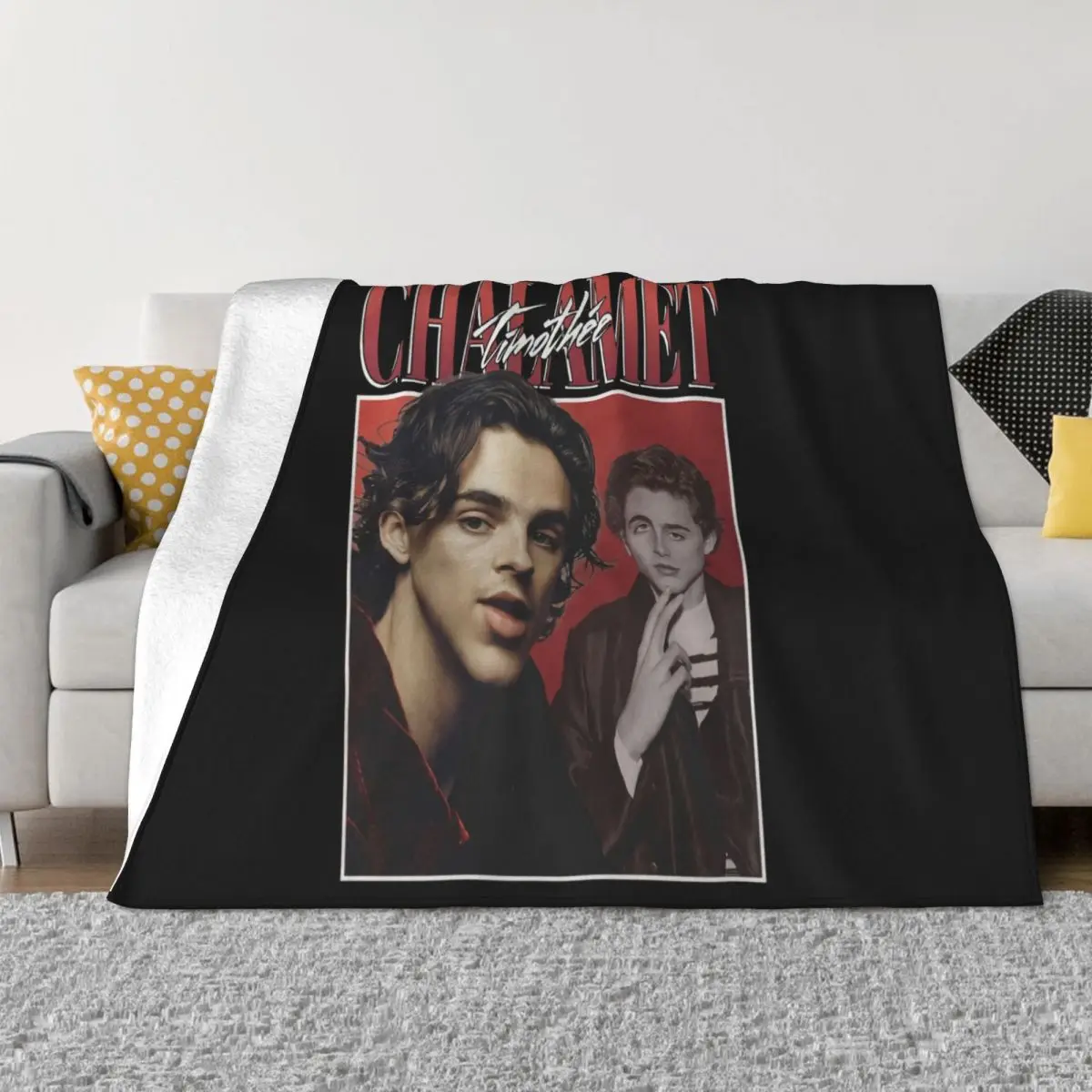 

Timothee Chalamet 90S Vintage Unisex Black Men Cute Child Top Hot Sell Game On Sale Discount Throw Blanket