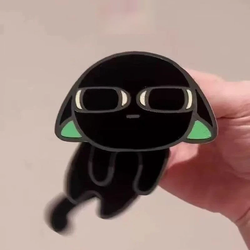 

Брелок-шейкер из акрила «Легенда о Луо Сяохэй» с милым мультяшным черным котом, аниме-аксессуар для сумок, для фанатов аниме