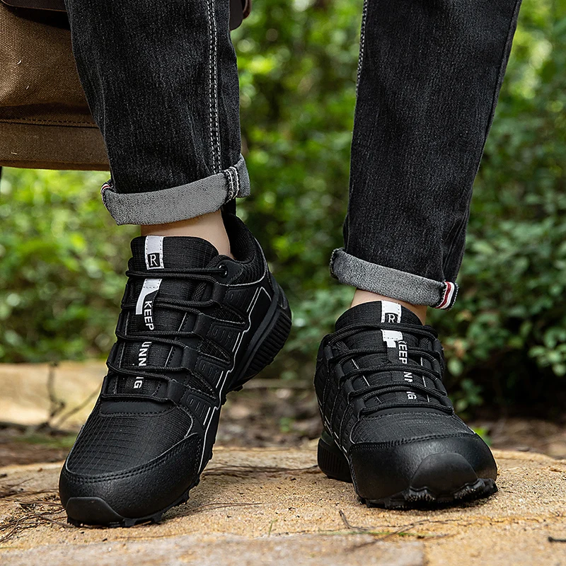Lockless Fahrradschuhe für Herren, rutschfeste Outdoor-Mountain-Cross-Country-Wanderschuhe, atmungsaktive Sportschuhe, Rennradschuhe – Detail 14