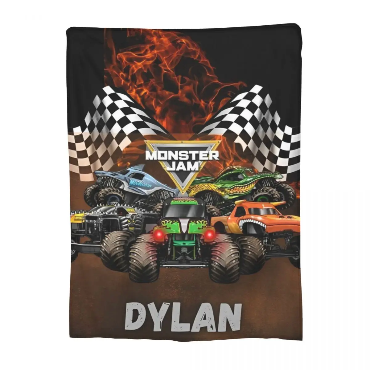 Monster Jam Grave Digger Truck Coral Fleece Plush Throw Blanket Blankets for Sofa Car Warm Bedspread