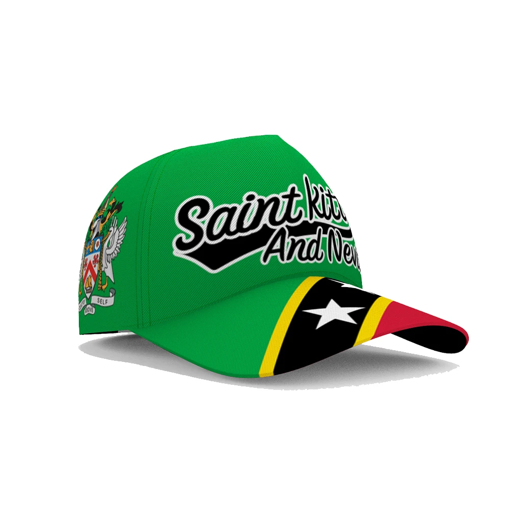 Saint Kitts And Nevis Baseball Cap Custom Made Name Team Logo Kn Hat Kna Country Travel Christopher Nation Flag Photo Headgear