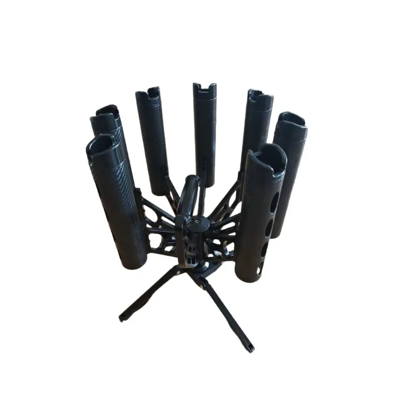 360 Degree Rotatable Fishing Rod Holder 7 Slots Gatling Style Lure Rod Rack Bracket For Boat Fishing
