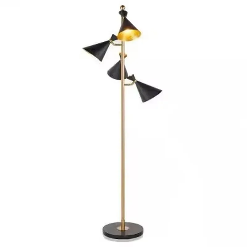 Nordic Style Tall Tripod Floor Lamp Wrought Iron Standing Light for Hotel Bedroom Living Room Home Decoration Modern Design