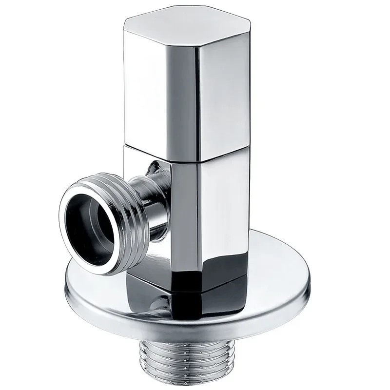 Toilet Angel Valve Brass Wall Mount Toilet Tank Water Supply Valves Silver Shut Off Valve Home Bathroom Improvement