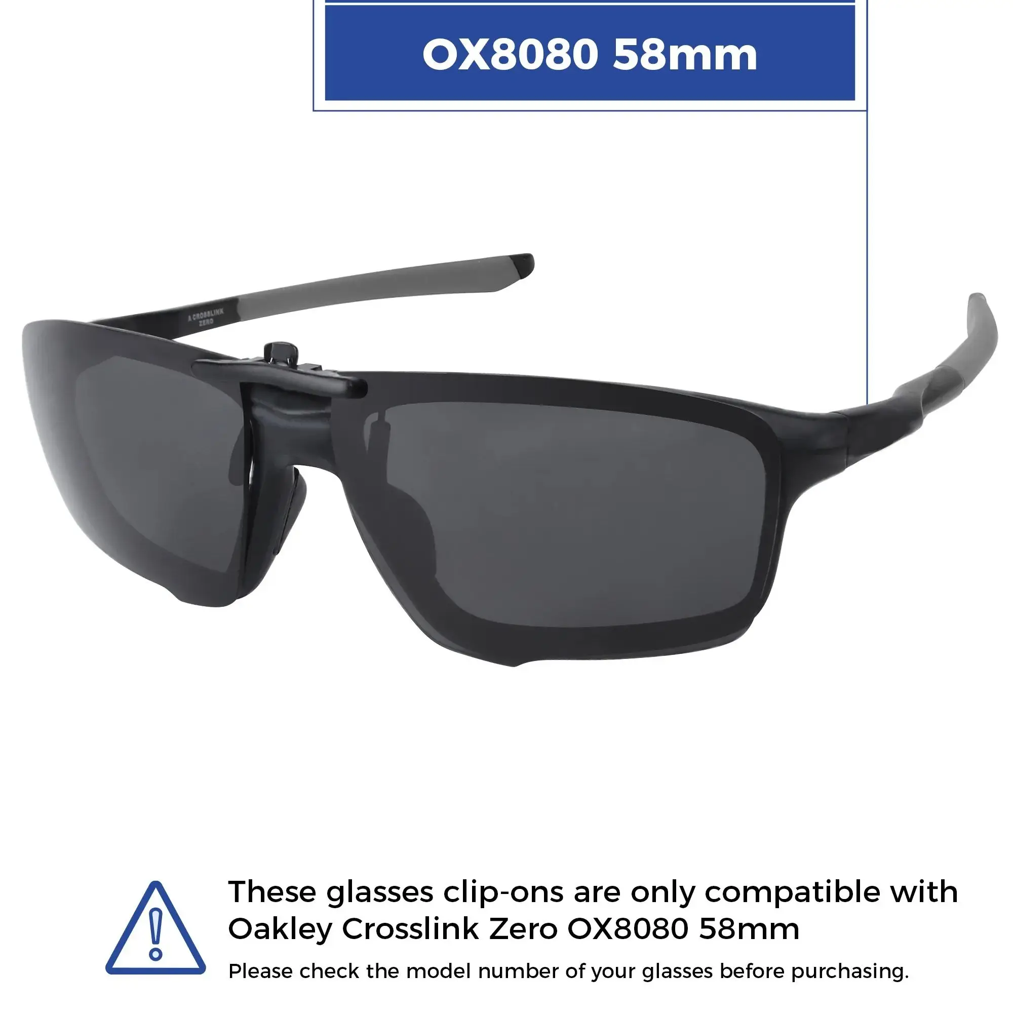 Rarayvix Polarized Clip-on Sunglasses Lenses Compatible with Oakley Crosslink Zero Asian Fit OX8080-58 UV Protection Sunglasses