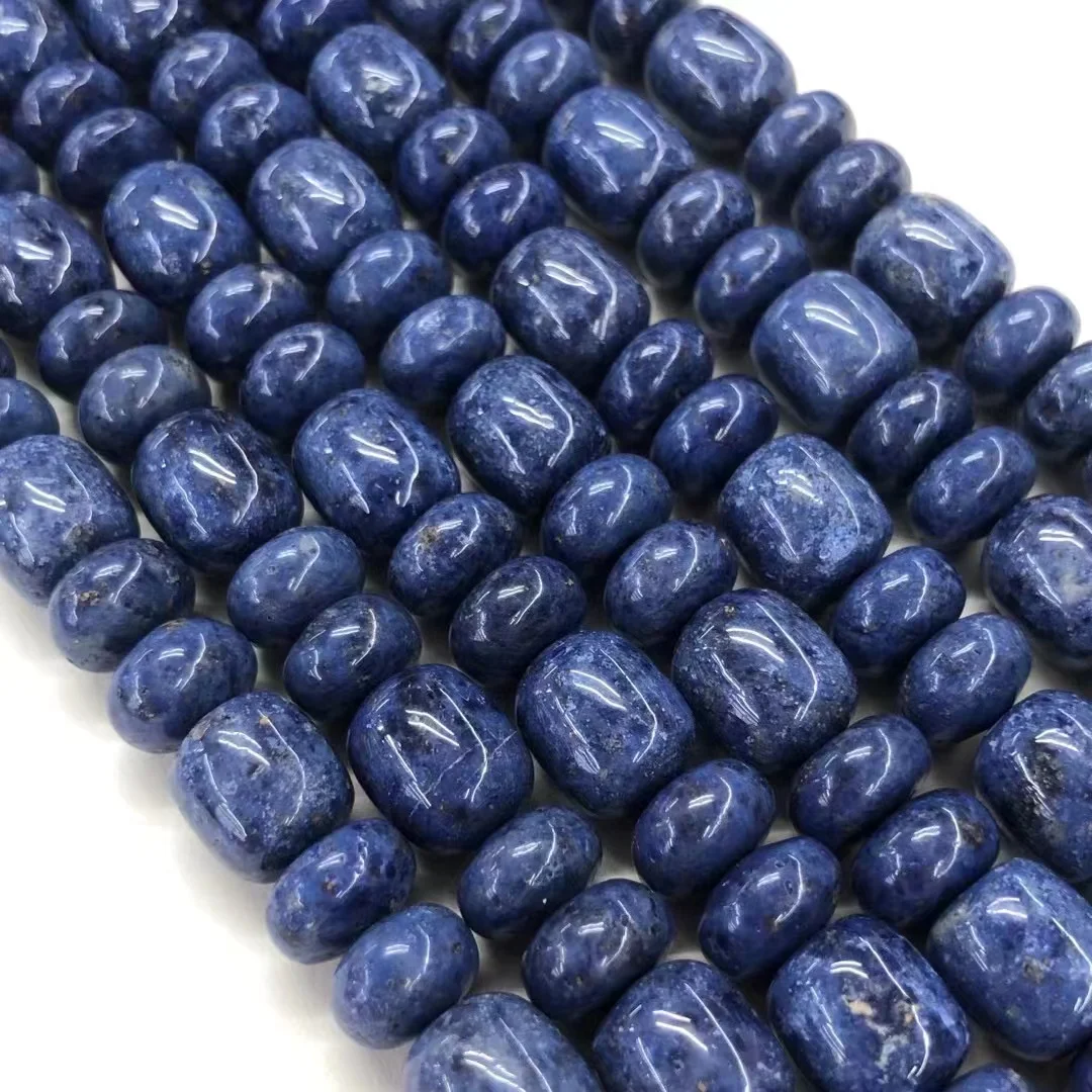 Natural Dumortierite Stone DIY Loose Beads Bracelet Necklace Strand 15inch Men Women Unisex Fashion Elegant Crystal Gift New