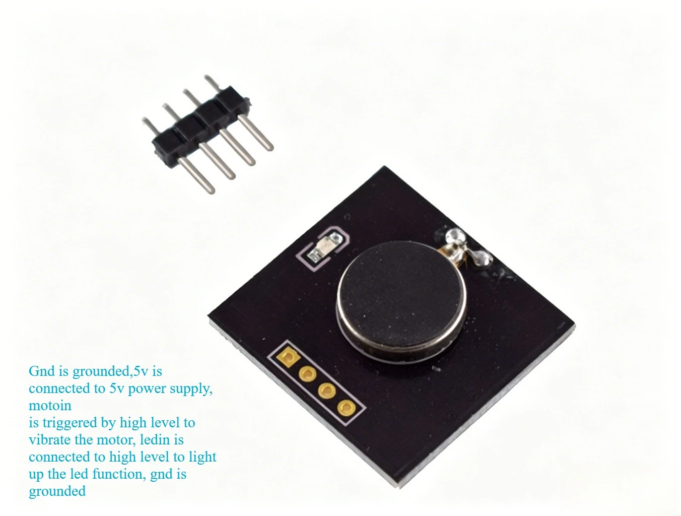 HW-738 Vibration Motor Module 5V MOS Drive, High Level Trigger PWM Control Digital Port, Mini Motor for Wearable DIY