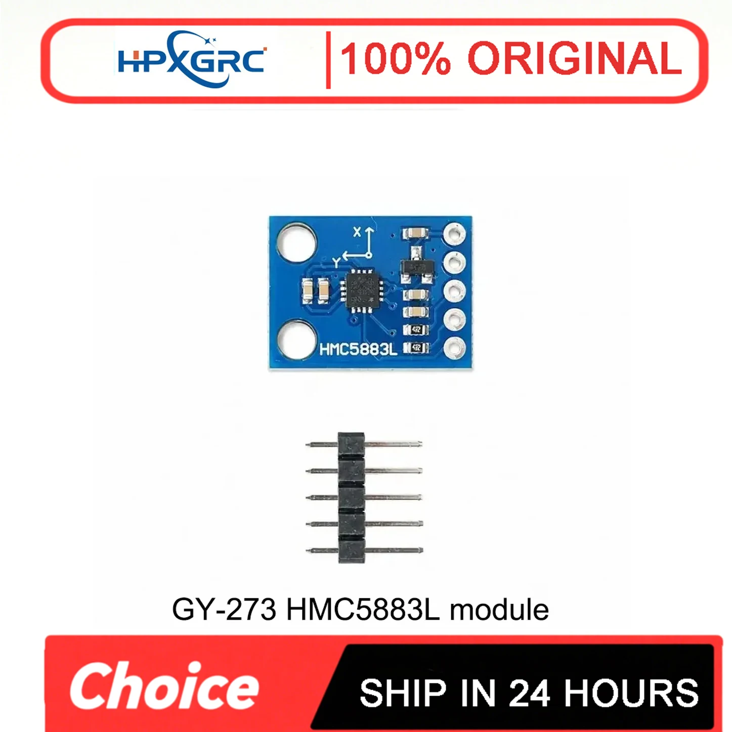 HPXGRC GY-271 HMC5883L Triple Axis Magnetometer Compass Sensor Module 3V-5V IIC Interface For Arduino MCU Development Board