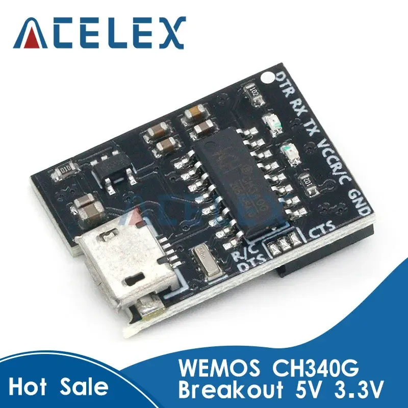 WEMOS CH340G Breakout 5V 3.3V USB to serial module