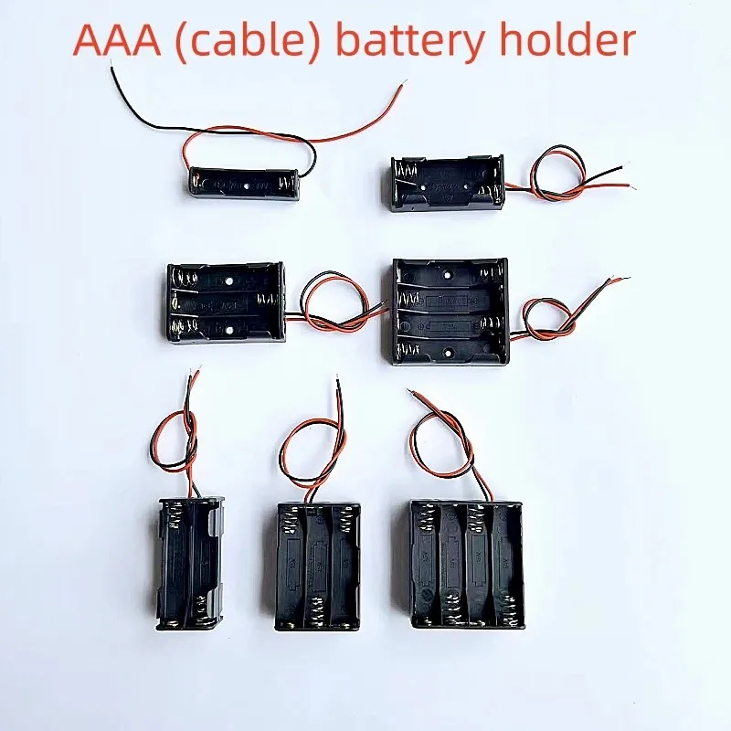 Battery Rack AAA Back-to-back Battery Box 4/68X Battery Compartment With Cables AAA Battery Box 1/2/3/4X Bracket With Cables