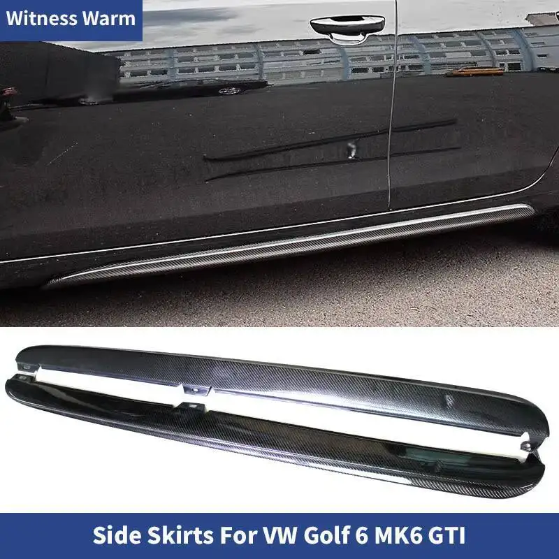 Analyste de jupes latérales de voiture en fibre de carbone, tabliers de carrosserie, Volkswagen Vw, Golf 6, Vi, Mk6, Gti, 2010, 2011, 2012, 2013, Frp Spomicrophone
