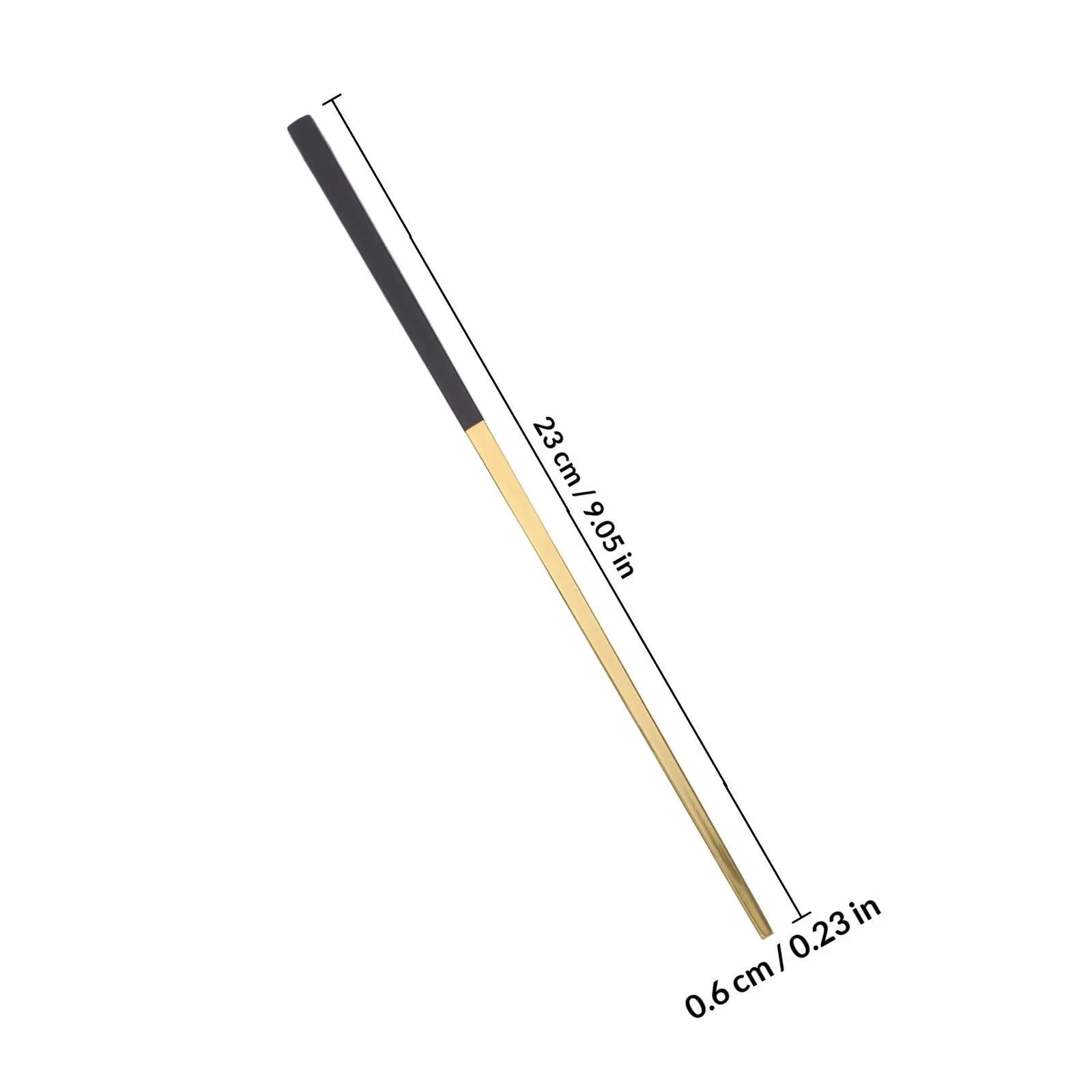 Stainless Steel Chopsticks 23Cm Square Design Anti-Slip High-Grade Brushed Polished Ideal for Sushi Dinner Party Cooking