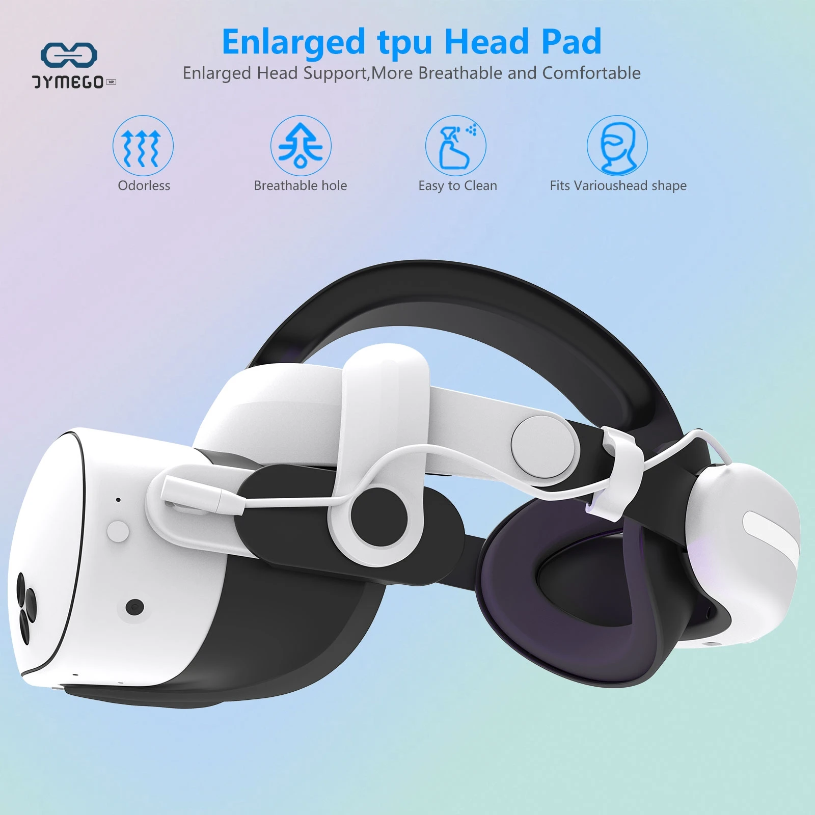 

for Oculus/Meta Quest 3/3s 12000mAh Battery head strap VR Accessory Extended Playtime Adjustable Comfort Design
