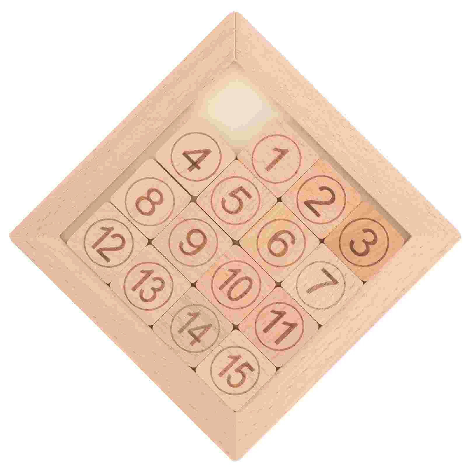 Digital Huarong Road Divertente Puzzle per bambini Numero giocattolo Scheda didattica Matematica in legno Bambini Intelligenza Giocattoli Sviluppo Audlt